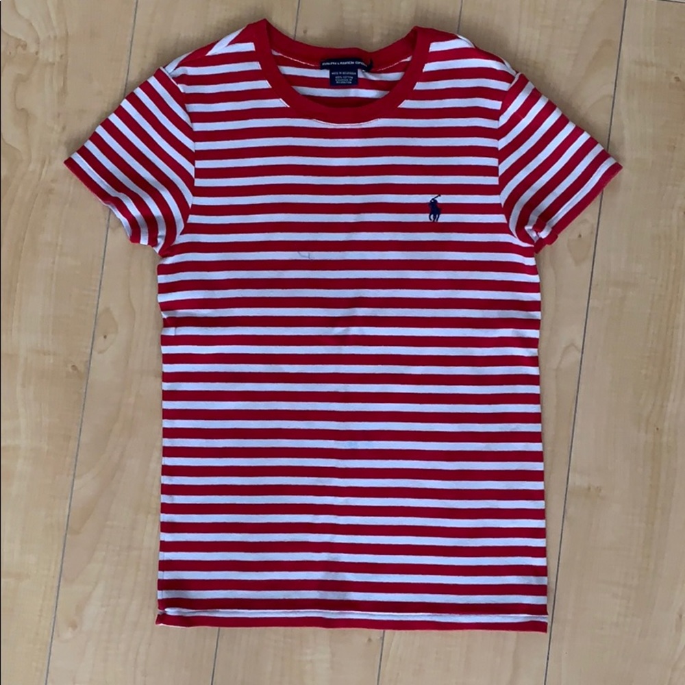 Red striped Ralph Lauren shirt
